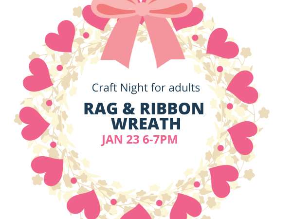 Rag and Ribbon Wreath craft night Jan 23